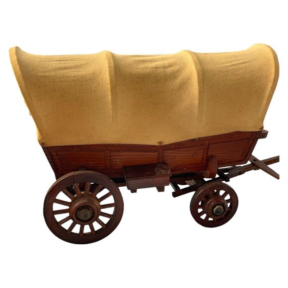 Conestoga Dodge City Covered Wagon Wooden Handmade Pioneer Model Western Decor - Picture 2 of 13